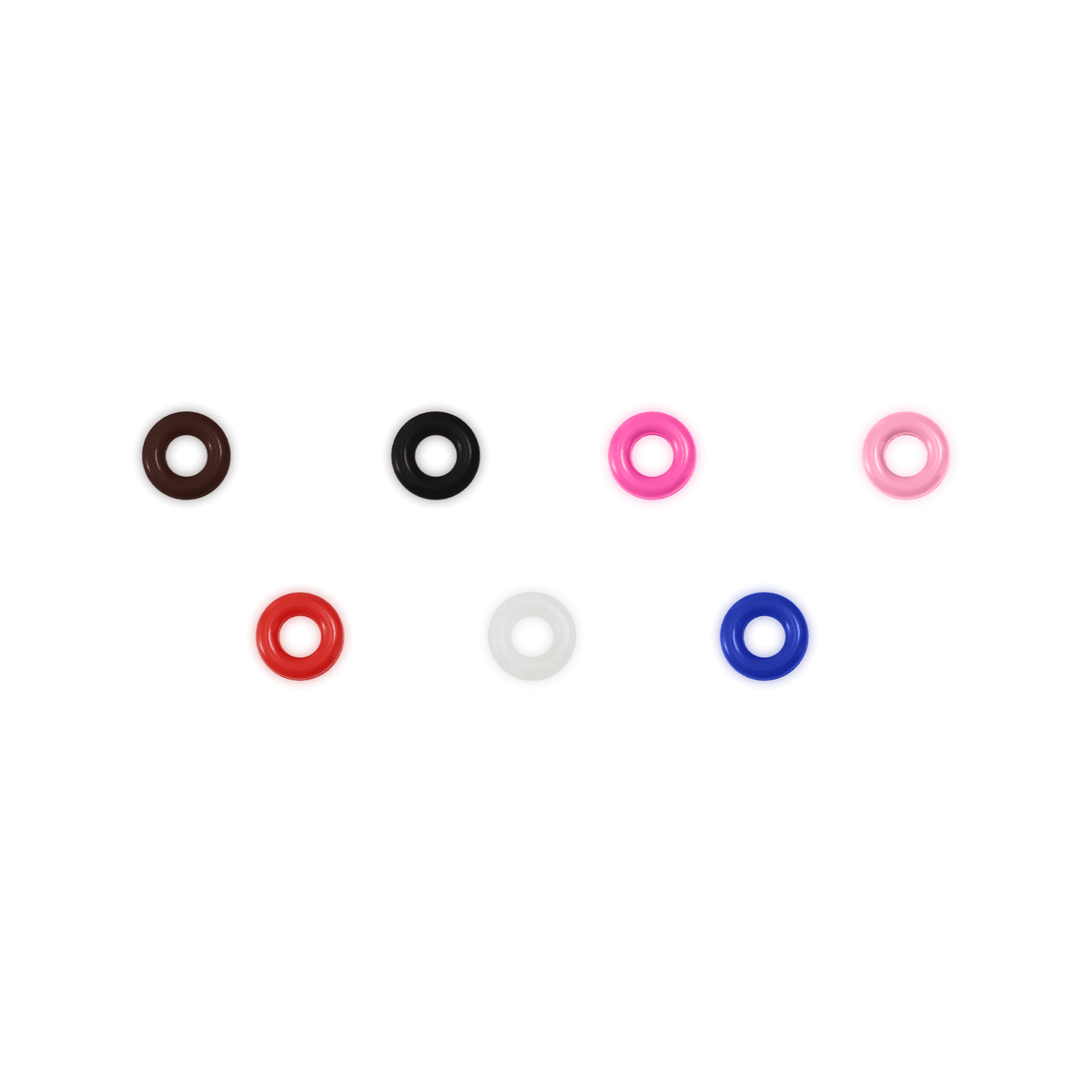Vira Grip Sleeves, seven silicone temple sleeves in different colours