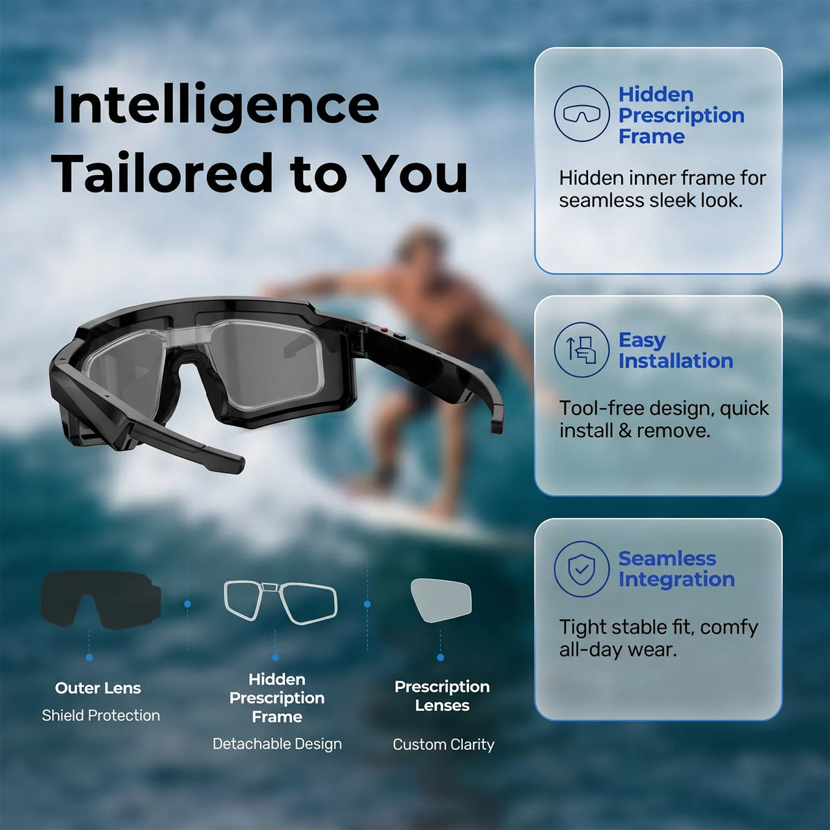 Virasight Smart 05 Black Sport AI Glasses smart glasses product image 8