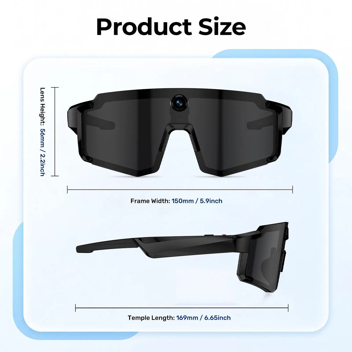 Virasight Smart 05 Black Sport AI Glasses smart glasses product image 3