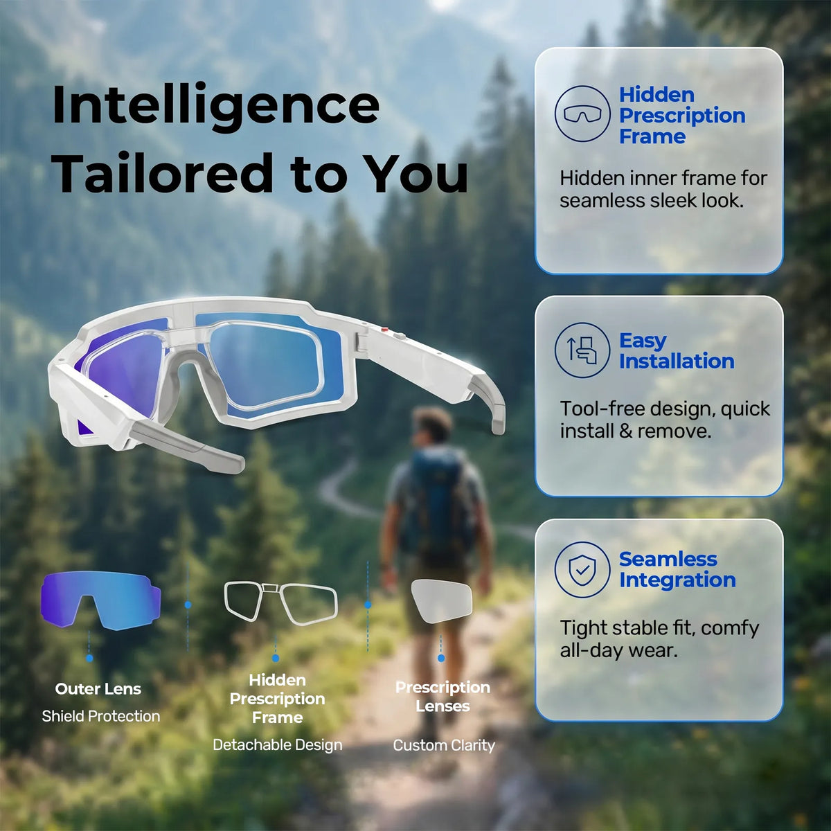 Virasight Smart 05 White Blue Sport AI Glasses smart glasses product image 8