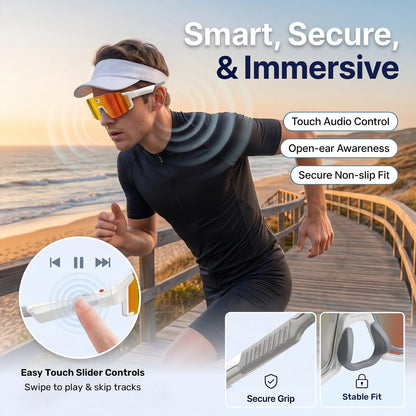 Virasight Smart 05 White Orange Sport AI Glasses smart glasses product image 6
