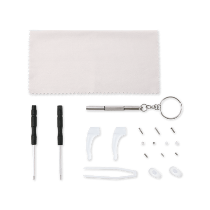 Vira Repair Kit screws, nose pads and tweezers