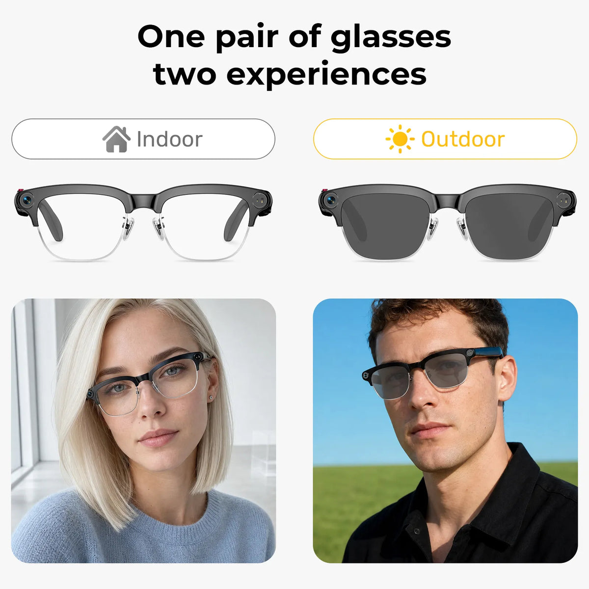 Virasight Smart 03 Silver Photochromic AI Glasses smart glasses product image 5