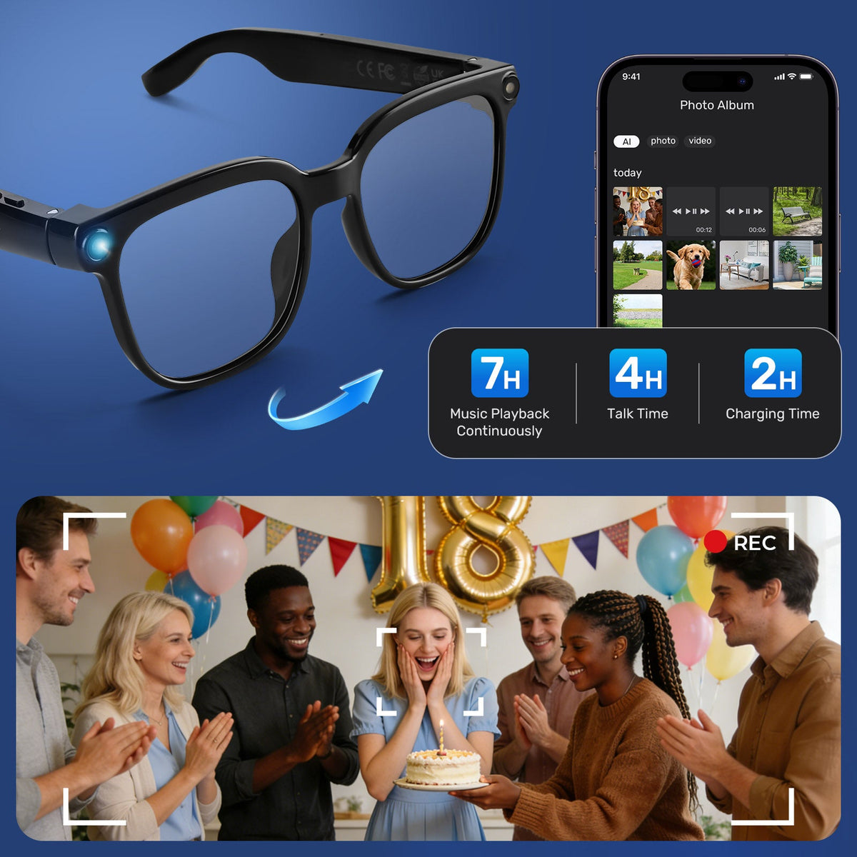 Virasight Smart 01 Photochromic AI Glasses smart glasses product image 8