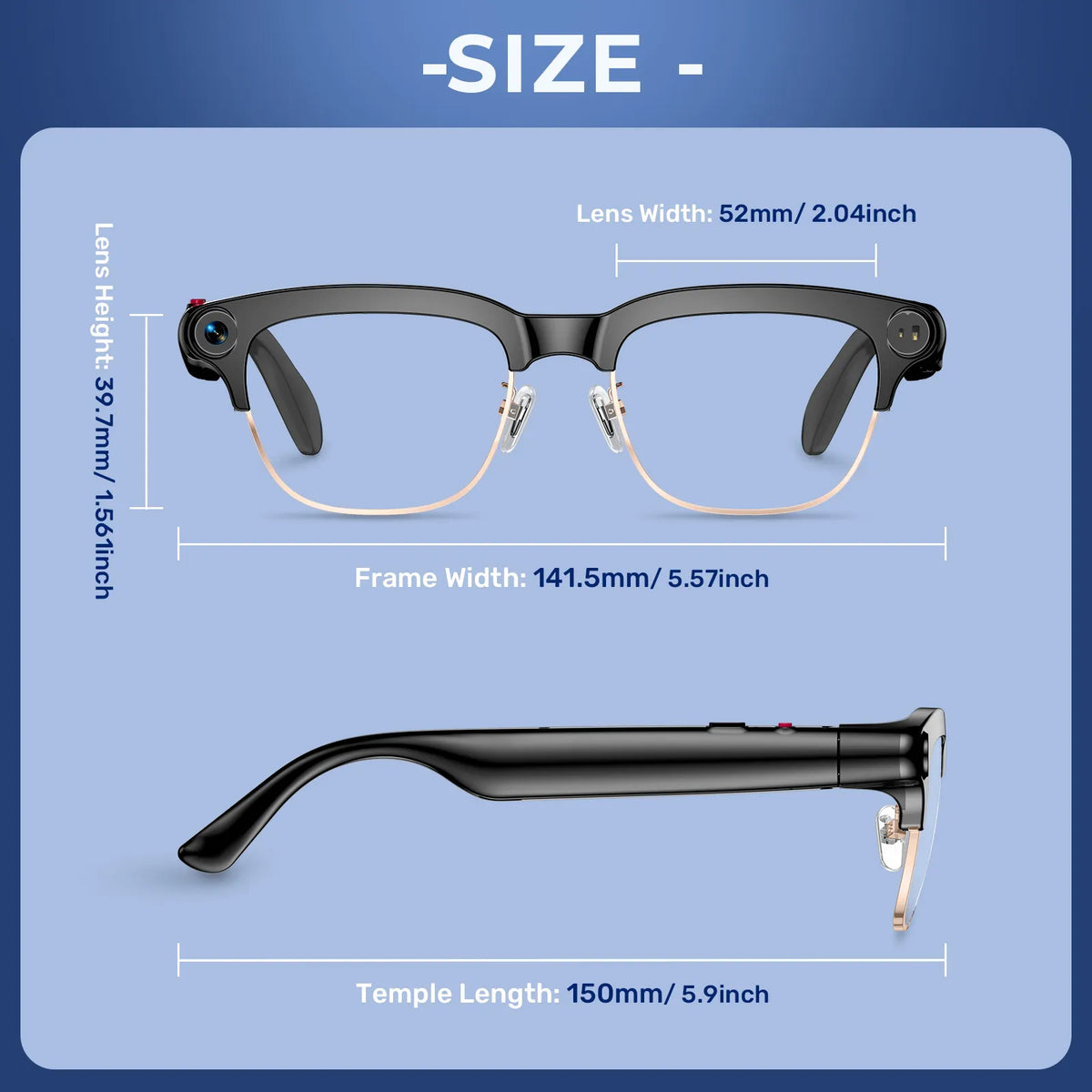 Virasight Smart 03 Gold Photochromic AI Glasses smart glasses product image 4